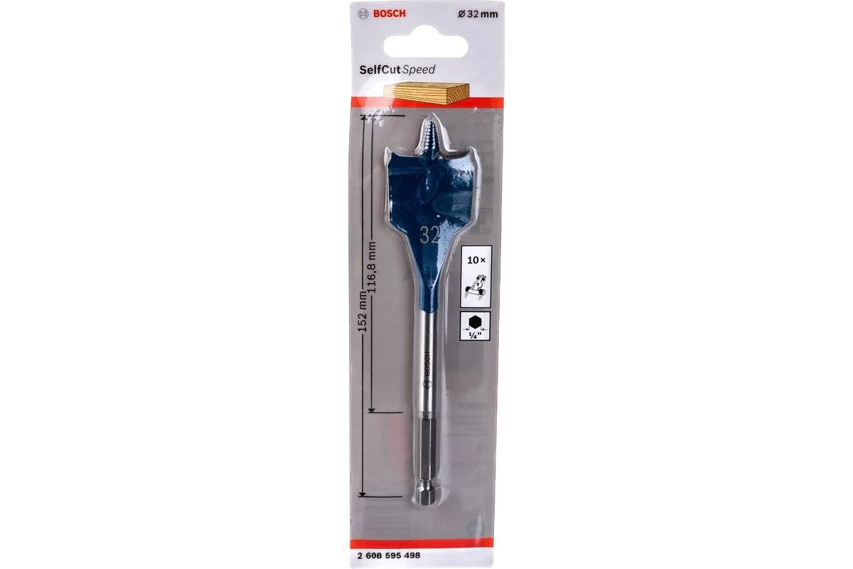 Wood feather drill (32x152 mm; shank 1/4") Bosch 2608595498