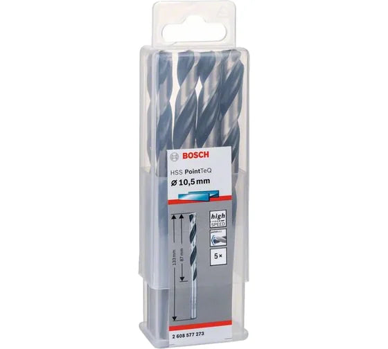 Bosch 2608577273 PointTeQ Twist Drill Bit for Metal 10.5x87x133 mm
