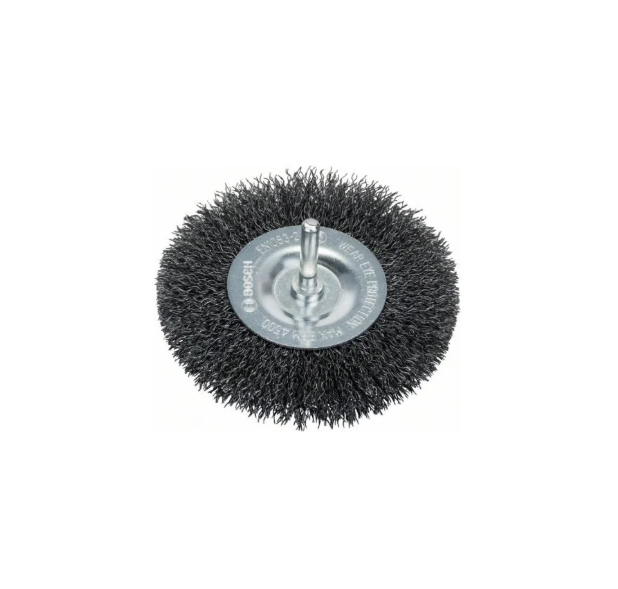 Bosch 1609200273 6 mm Shank Wire Wheel with 100 mm Crimped Wire and 0.3 mm Steel