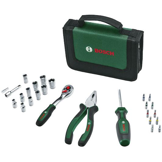 Bosch 26 կտորից բաղկացած ունիվերսալ ձեռքի գործիքների հավաքածու