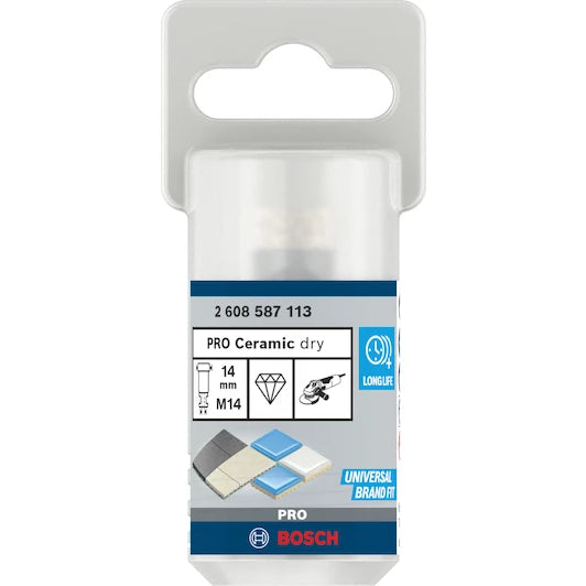 BOSCH diamond drill bit for dry drilling Dry Speed Best for Ceramic 14 x 30 mm
