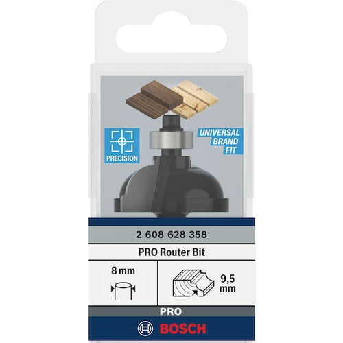Bosch ֆրեզ  8 mm, R1 9.5 mm, D 35 mm, L 16.2 mm, G 59 mm