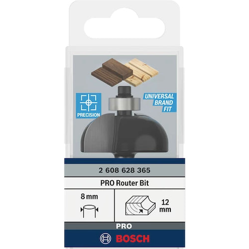 BOSCH ֆրեզ 8 mm, R1 12 mm, D 36.7 mm, L 16 mm, G 58 mm