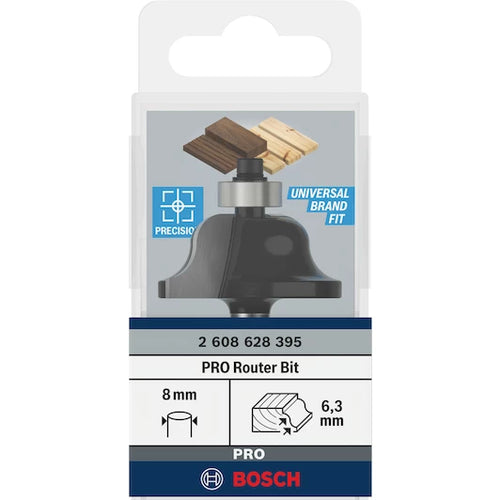 Bosch  ֆրեզ 8 mm, R1 6.3 mm, W 12.7 mm, L 17 mm, G 61 mm