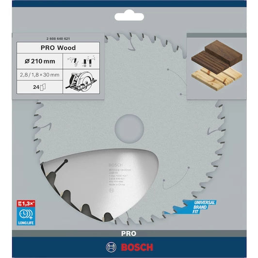 BOSCH  Wood circular saw blade, 210 x 30 x 2.8 mm, 24T