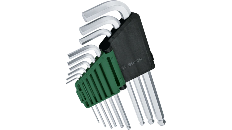 Bosch 9-Piece Hex Key Set (Hexagon-Socket Keys)