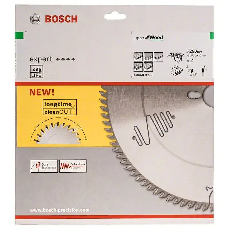 Bosch Expert for Wood Circular Saw Blade 250x3.2x30 mm, ATB-22T, 2608642502