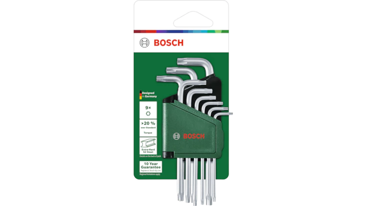 Bosch 9-Piece Torx Key Set (Torx Angle Keys)